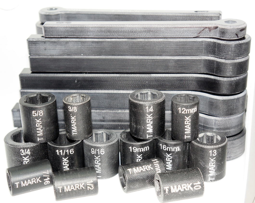 28 PIECE COMBO SET- BOX END WRENCH AND 3/8